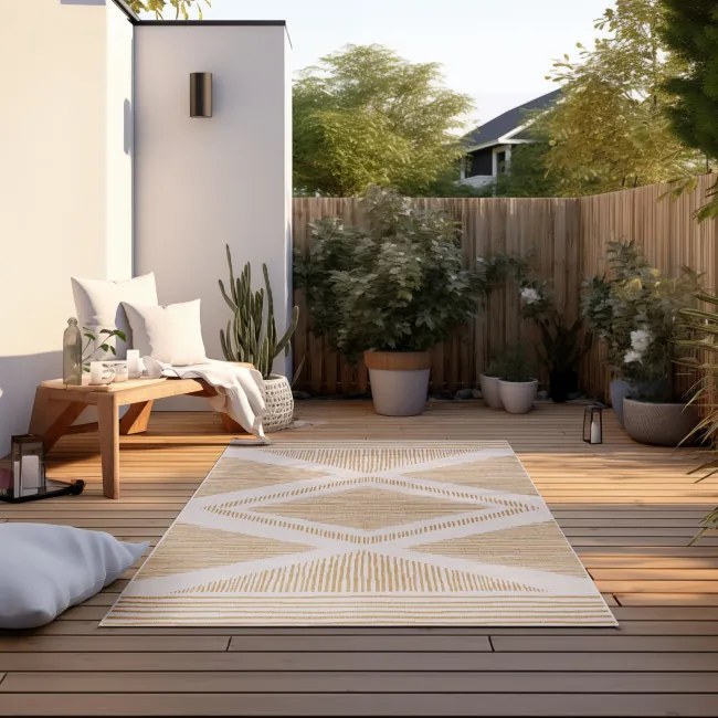 Obojstranný koberec Elle Decoration GEMINI Rhombus ochre