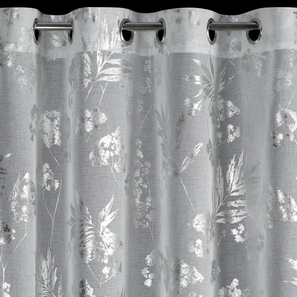 ZÁCLONA NA KRÚŽKOCH DELIA 140X250 CM LISTY