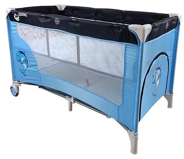 COSING - Polohovateľná cestovná postieľka ADAM Dolphin Blue