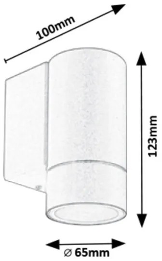 Rabalux 8118 - Vonkajšie nástenné svietidlo PHOENIX 1xGU10/10W/230V IP54 šedá