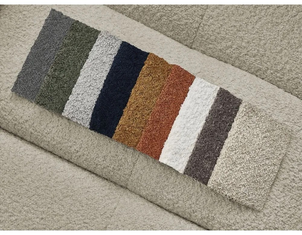 Béžová čalúnená dvojlôžková posteľ s úložným priestorom s roštom 180x200 cm Mont Blanc – Bobochic Paris