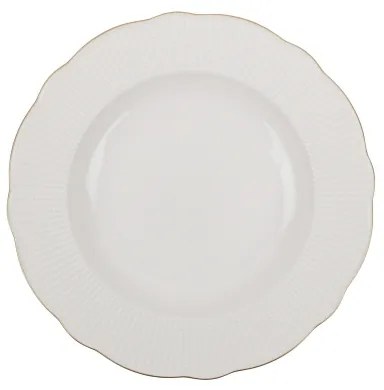 18-dielna jedálenská súprava biela/zlatá/porcelán