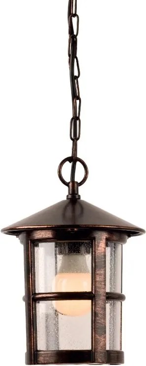 Odlievaná hliníková vonkajšia zavesná lampa BARI 9841 Redo