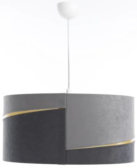 Luster na lanku SWING 1xE27/60W/230V šedá/zlatá