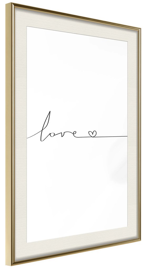 Artgeist Plagát - Love Everywhere [Poster] Veľkosť: 20x30, Verzia: Zlatý rám s passe-partout