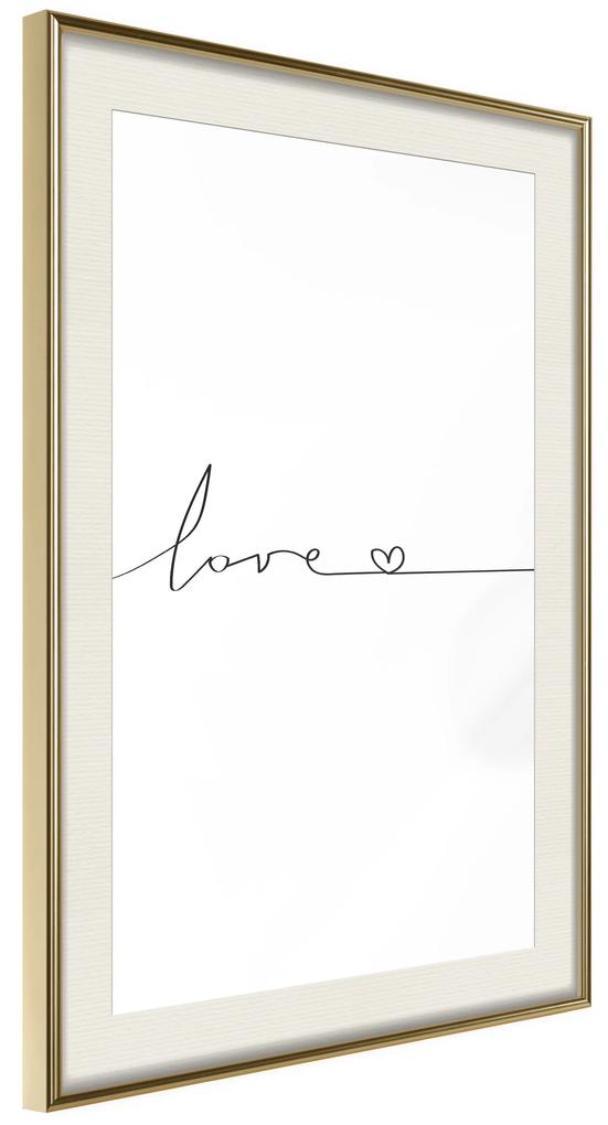 Artgeist Plagát - Love Everywhere [Poster] Veľkosť: 40x60, Verzia: Zlatý rám s passe-partout