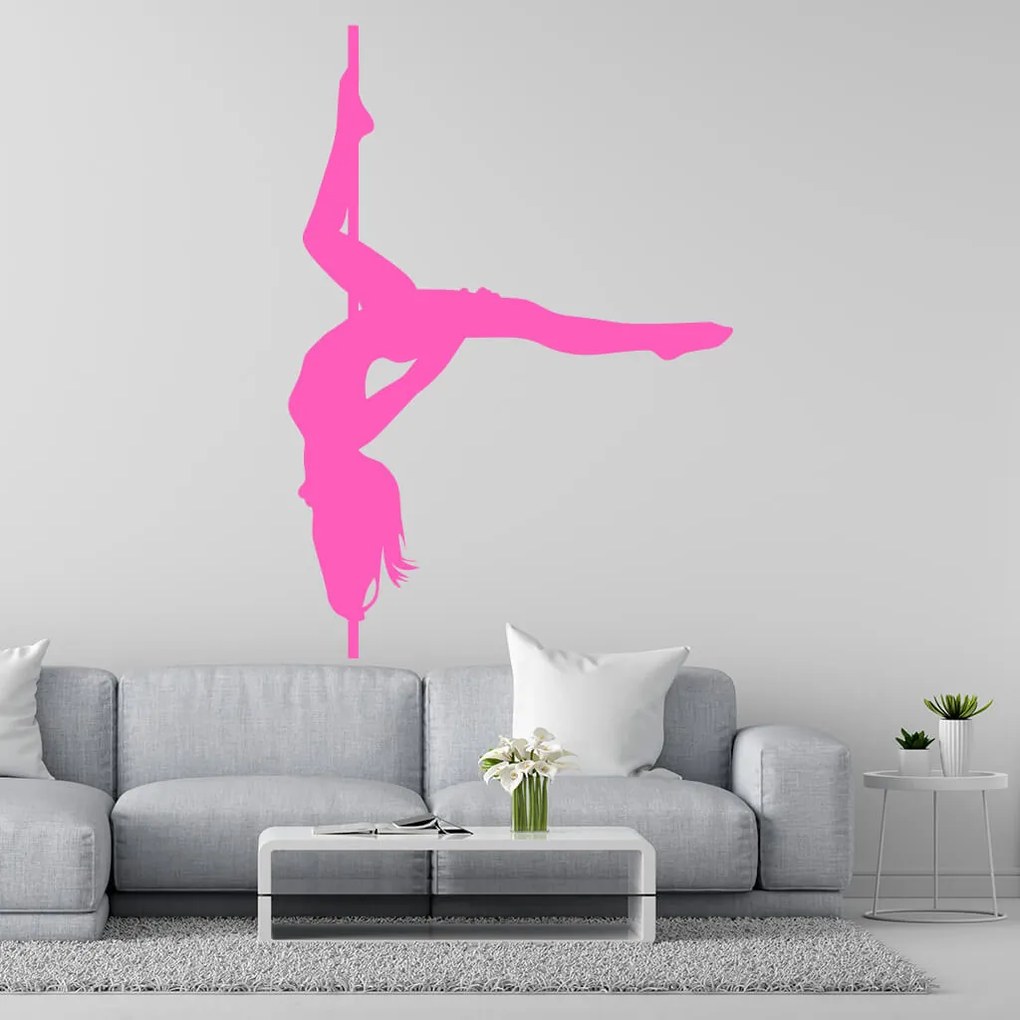 Veselá Stena Samolepka Pole dance Farba: béžová, Veľkosť: 60 x 42 cm