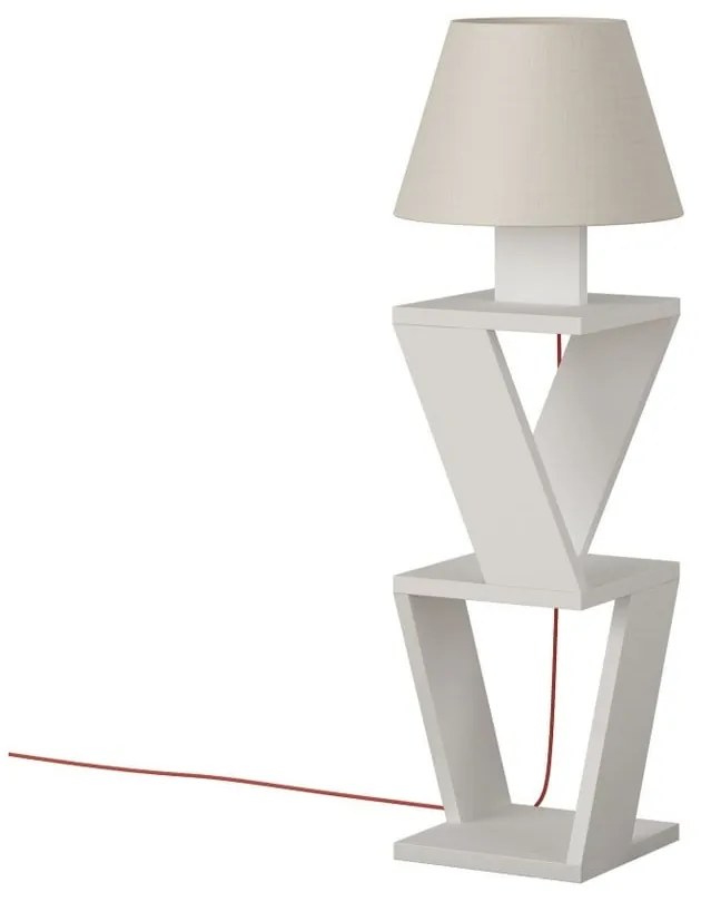 Biela voľne stojacia lampa Kozena White