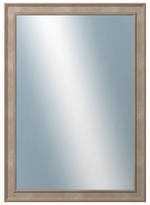 DANTIK - Zrkadlo v rámu, rozmer s rámom 50x70 cm z lišty TOOTH malá strieborná (3162)