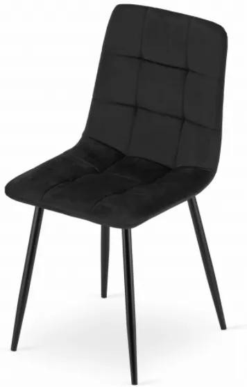 TRENDIE Zamatová stolička BEOGRAD čierna