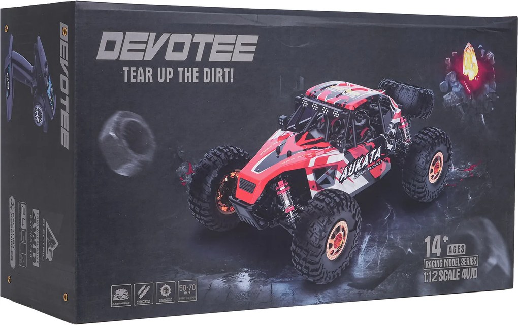 Ramiz RC crawler ALIKATA na diaľkové ovládanie 1:12, fialový