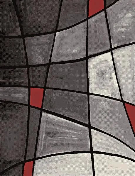 Koberec Brilliance 80x150 cm, šedo-červená abstrakcia