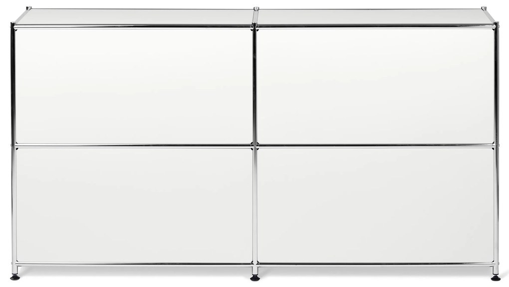 Komoda »CN3« so štyrmi zatváracími policami, biela