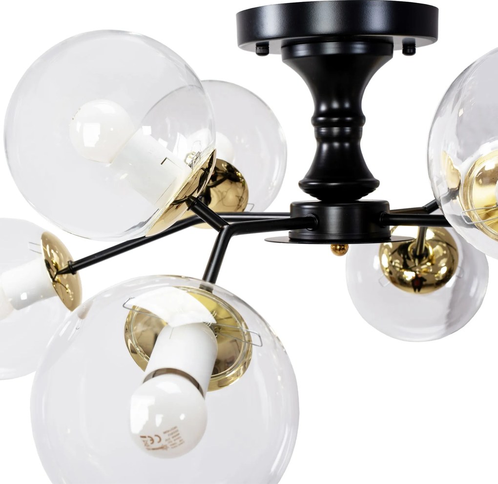 Toolight Toolight, stropné svietidlo sklenené gule 8xE27 APP1135-8C, OSW-40108