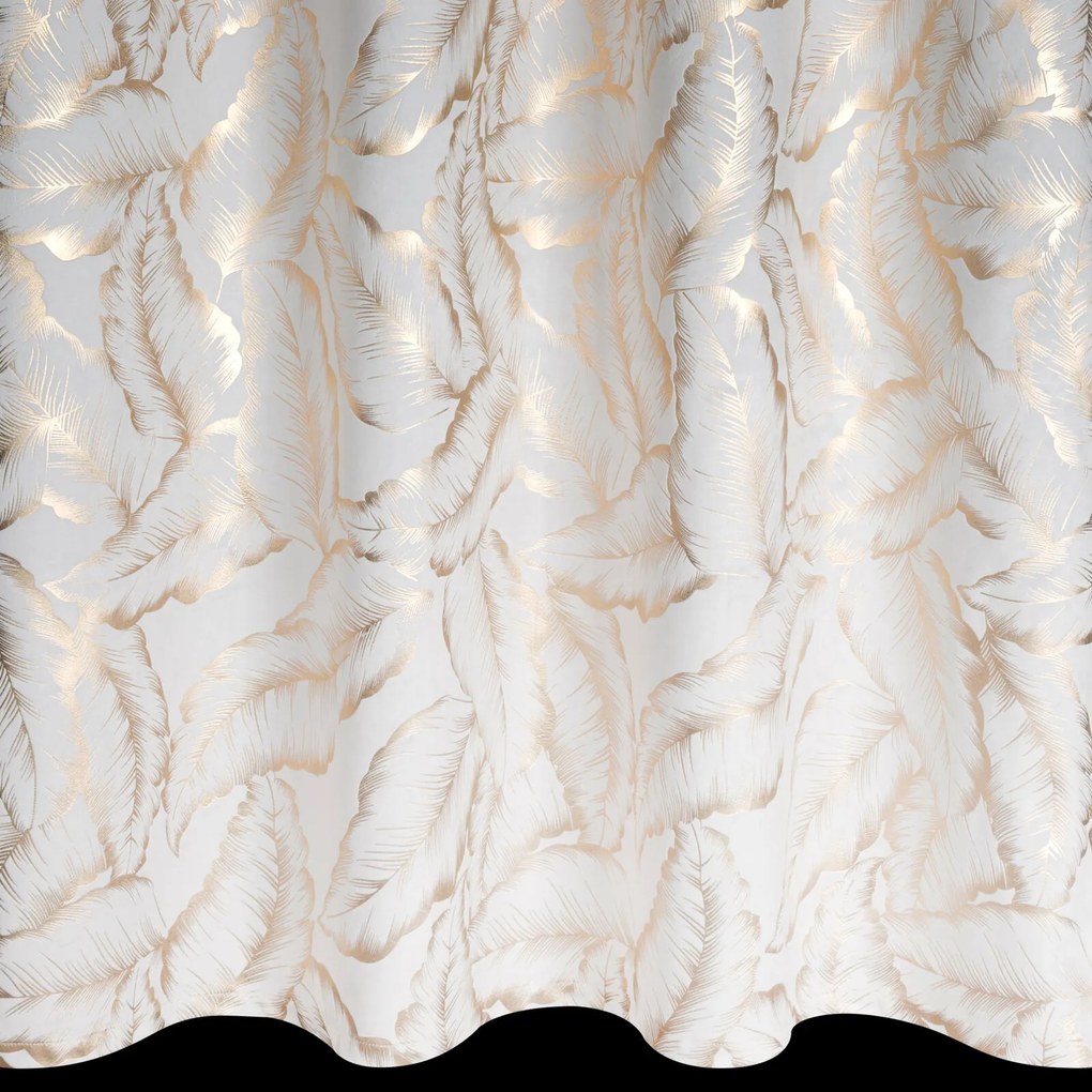 EUROFIRANY ZATEMŇOVACÍ ZÁVES NA KRÚŽKOCH MILENA 140X250 CM LISTY