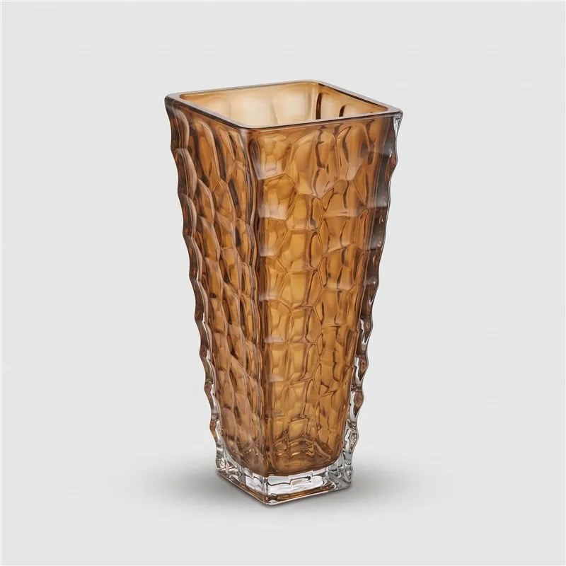 KRIŠTÁĽOVÁ VÁZA BOHEMIA MARBLE HONEY 305MM