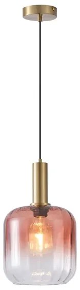 Luster na lanku 1xE27/15W/230V červená/dymová pr. 20 cm