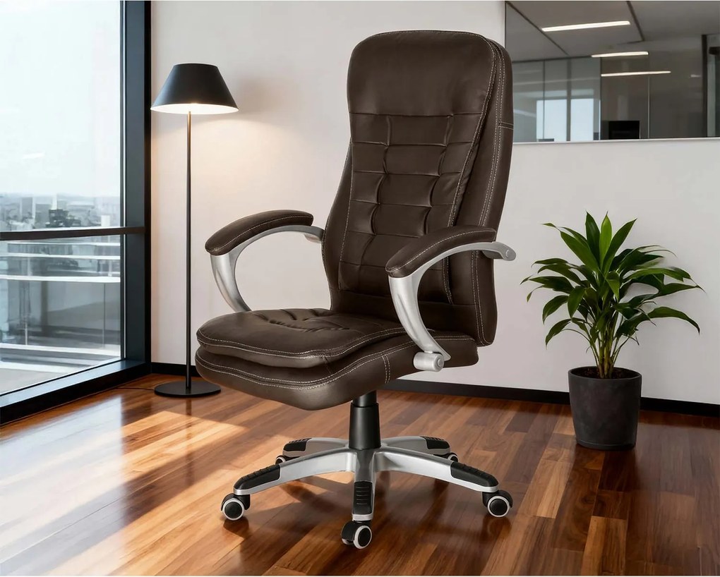 Otočná kancelárska stolička Sofotel 322 - tmavohnedá