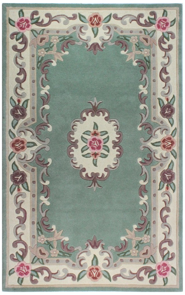 Flair Rugs koberce Ručne všívaný kusový koberec Lotus premium Green - 75x150 cm