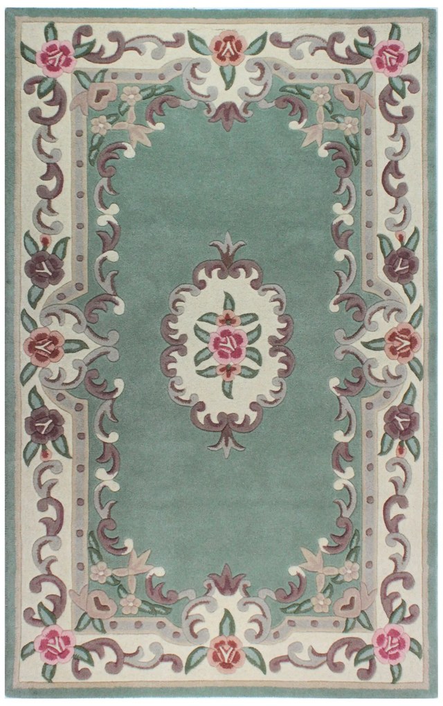 Ručne všívaný kusový koberec Lotus premium Green, 120x180, zelená, chodba / predsieň, Flair Rugs
