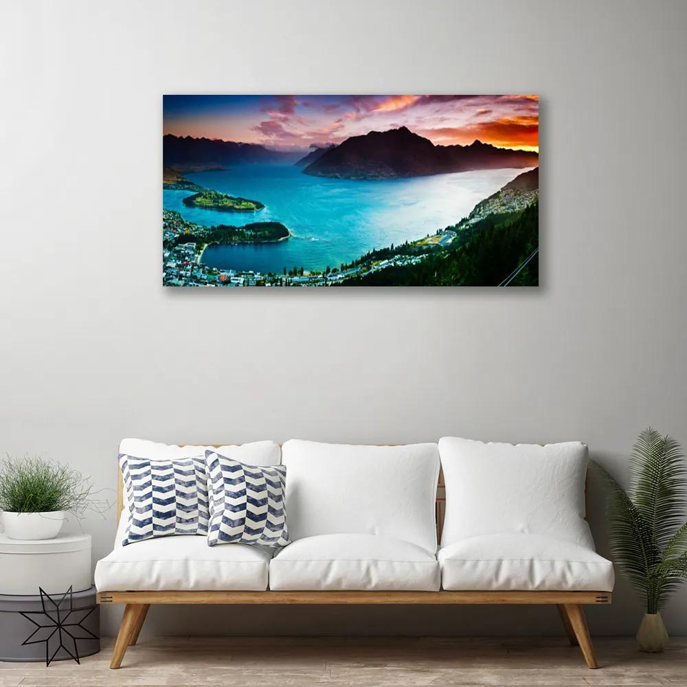 Obraz na plátne Polostrov hory príroda 125x50 cm