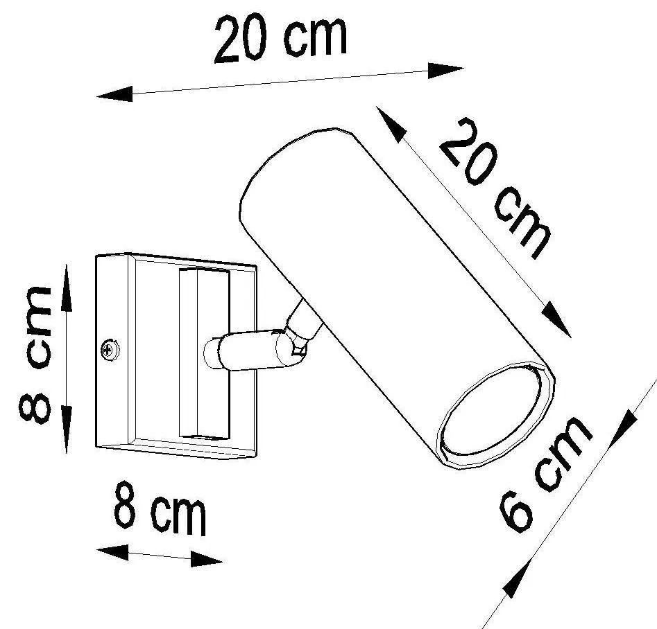 Bodové svietidlo Direzione 1, 1x čierne kovové tienidlo, (možnosť polohovania)