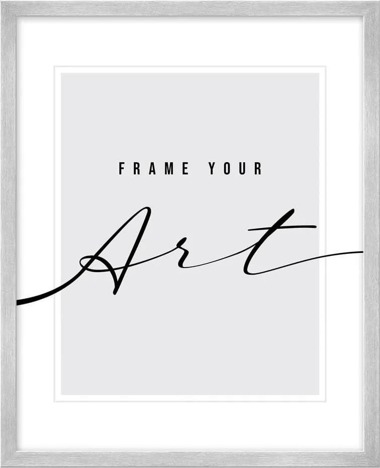 Stojací/na stenu rámček v striebornej farbe 20x26 cm – knor