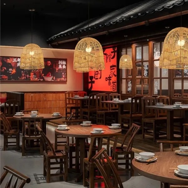 Immax 08262L - Luster na lanku PELO 1xE27/40W/230V pr. 40 cm ratan