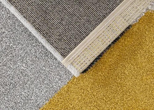 Koberce Breno Kusový koberec LARA E543A-FTD28 Grey-Yellow, viacfarebná,160 x 230 cm