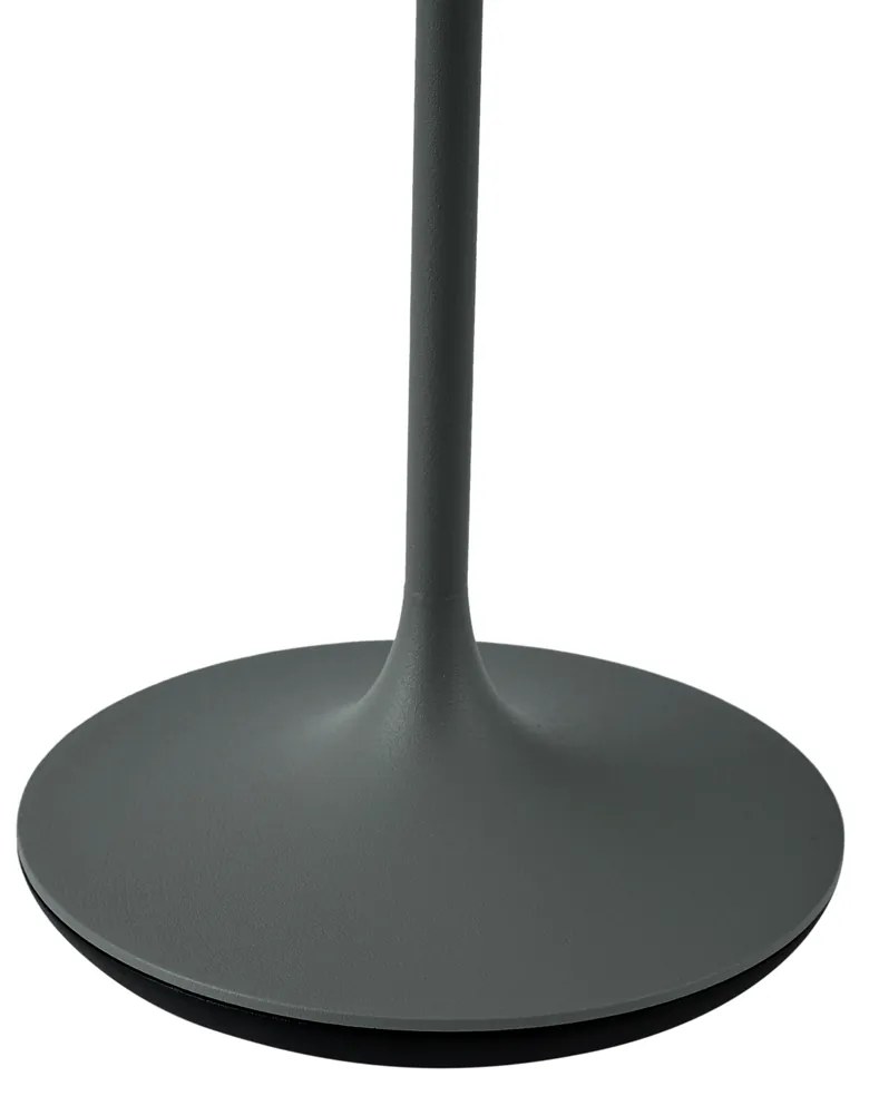 Stolná lampa tmavosivá vrátane LED IP65 nabíjateľná s nabíjacou stanicou - Bass