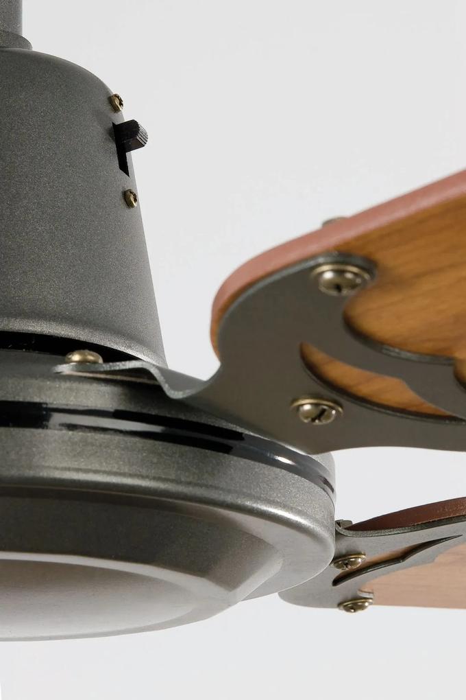 FARO BARCELONA Reverzný stropný ventilátor s nástenným regulátorom rýchlosti MALVINAS, 5 rýchlostí, hnedý