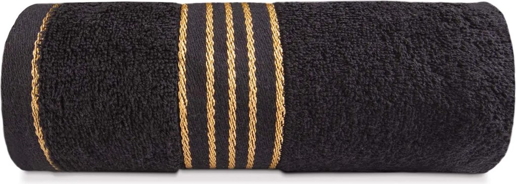 BAVLNENÉ UTERÁKY TIWANO SADA 1 KS 30X50 CM, 1 KS 50X90 CM, 1 KS 70X140 CM ČIERNA