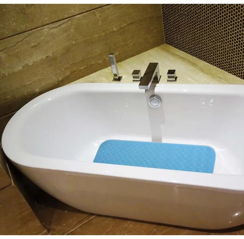 Spirella Protišmyková podložka do vane CLASS Premium, svetlomodrá, 36 x 97 cm