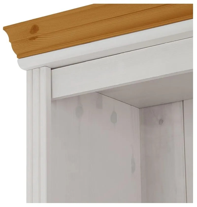 Biela knižnica z borovicového dreva 148x223 cm Anita – Støraa