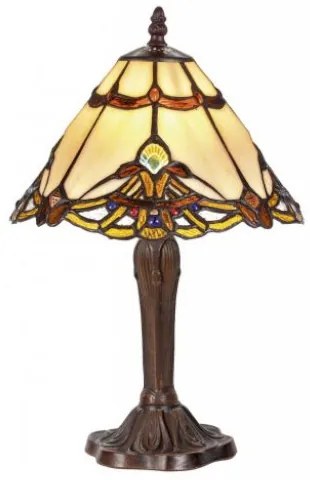 Vitrážová nočná lampa GOLD H 41*Ø25