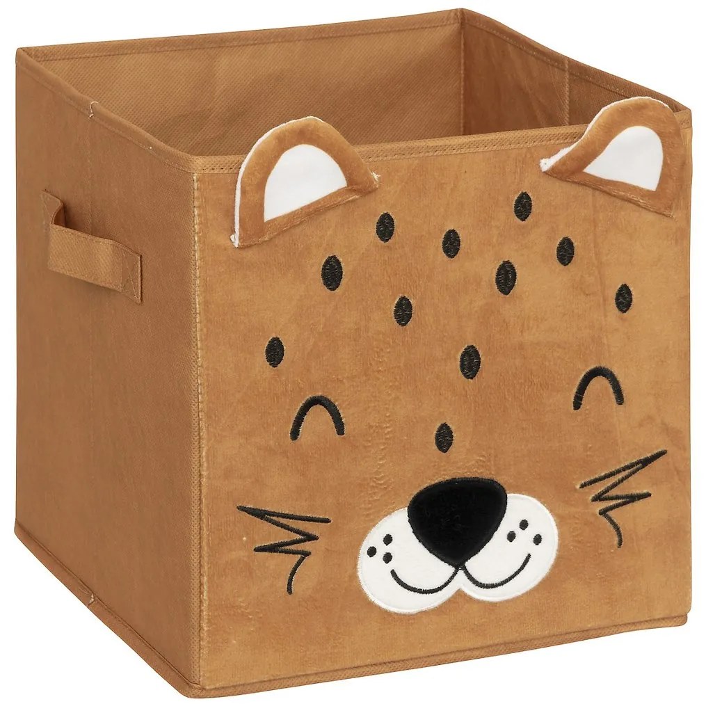 Úložný box Leopard, 29x29x29 cm, hnedá