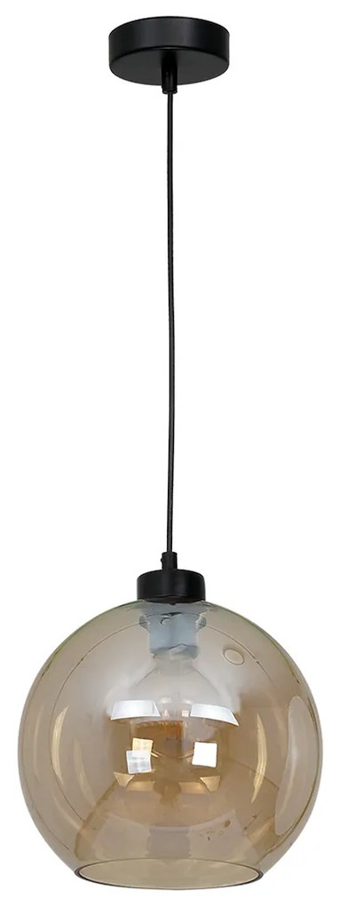 Závesné svietidlo Sofia, 1x jantárové sklenené tienidlo, b