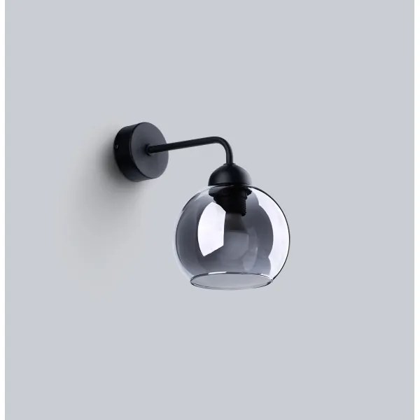 Sollux SL.1139 - Nástenná lampa ALINO 1xE27/60W/230V čierna