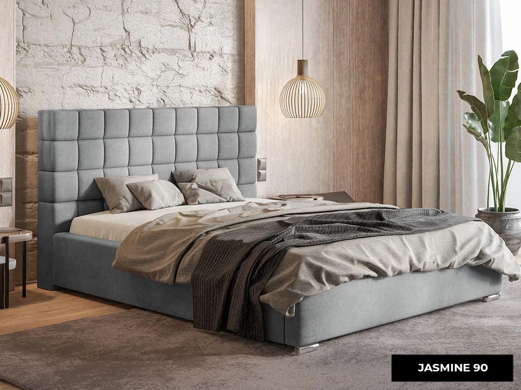 PROXIMA.store - Moderná čalúnená posteľ NOOR ROZMER: 120 x 200 cm, FARBA NÔH: wenge