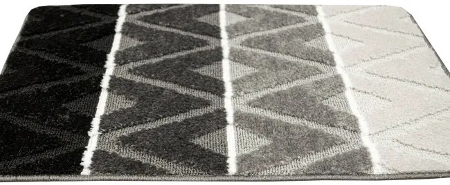 Kúpeľňový koberček PALMA sivý, kosoštvorce