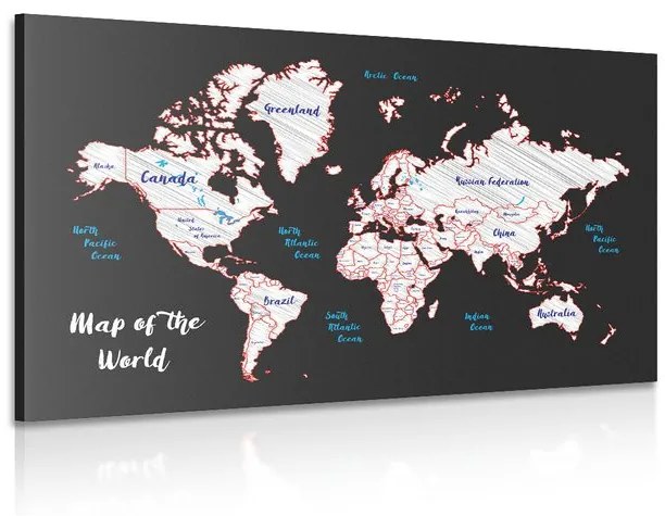 Obraz jedinečná mapa sveta Varianta: 120x80