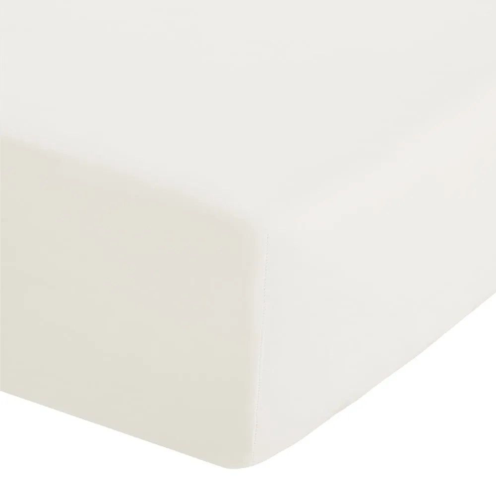 Krémová napínacia perkálová plachta 90x190 cm Easy Iron Percale – Catherine Lansfield