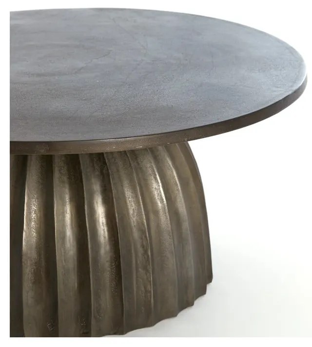 Kovový okrúhly odkladací stolík ø 70 cm Veglia – Light &amp; Living