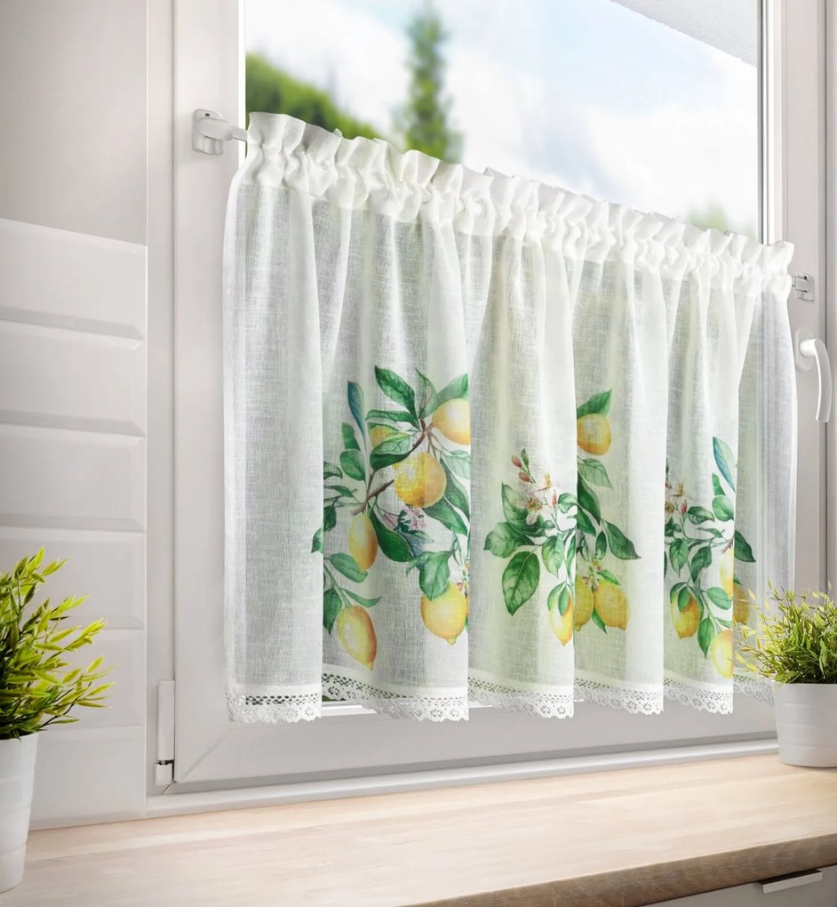 EUROFIRANY KRÁTKA ZÁCLONA NA PÁSKE CLOE 150X60 CM VIACFAREBNÁ