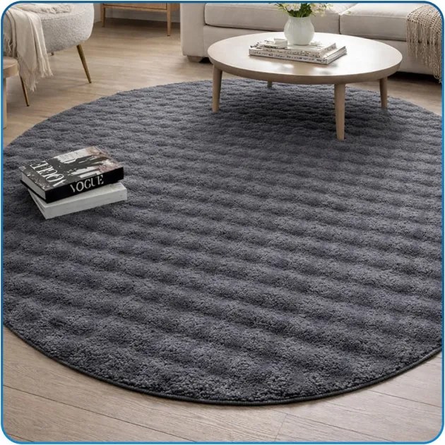 Koberec Rabbit Bubble sivý kruh