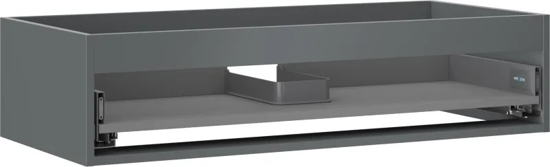 Mexen Box-A, závesná skrinka 100 cm, 1 zásuvka, grafitová matná, 91AX0-1000-235-1-66