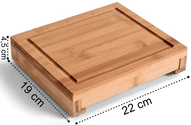 Servírovacia doska WARNA s príborom, bambusová