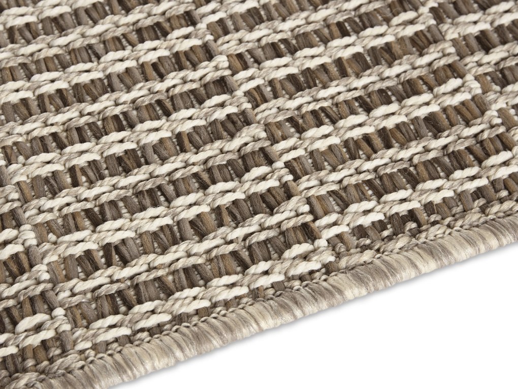 Kusový koberec Brave 103608 Cream z kolekcie Elle – na von aj na doma, 120x170, béžová, chodba / predsieň, ELLE Decoration