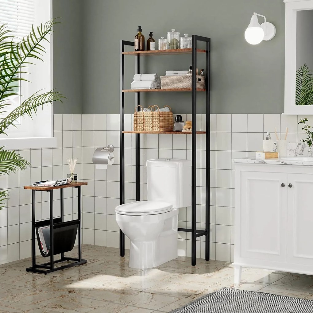 Príručný stolík Vasagle Olmira 45 cm čierny/hnedý