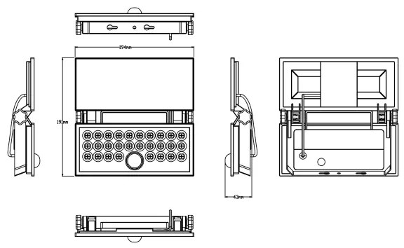 Top Light - LED Solárny nástenný reflektor HELEON PRO LED/8W/3,7V IP65 4000K